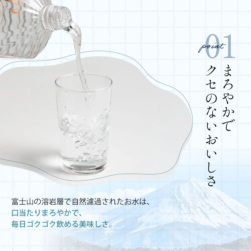 エコラベルレスボトル】富士山蒼天の水 2000ml × 12本(1ケース6本入