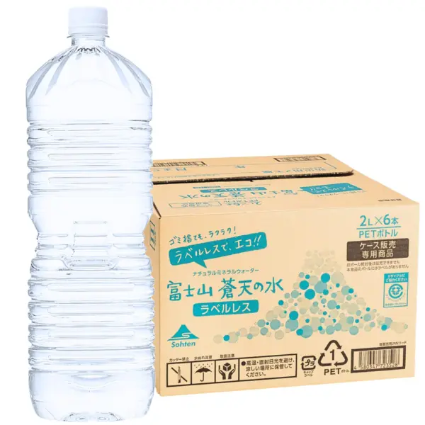 エコラベルレスボトル】富士山蒼天の水 2000ml × 6本【送料無料